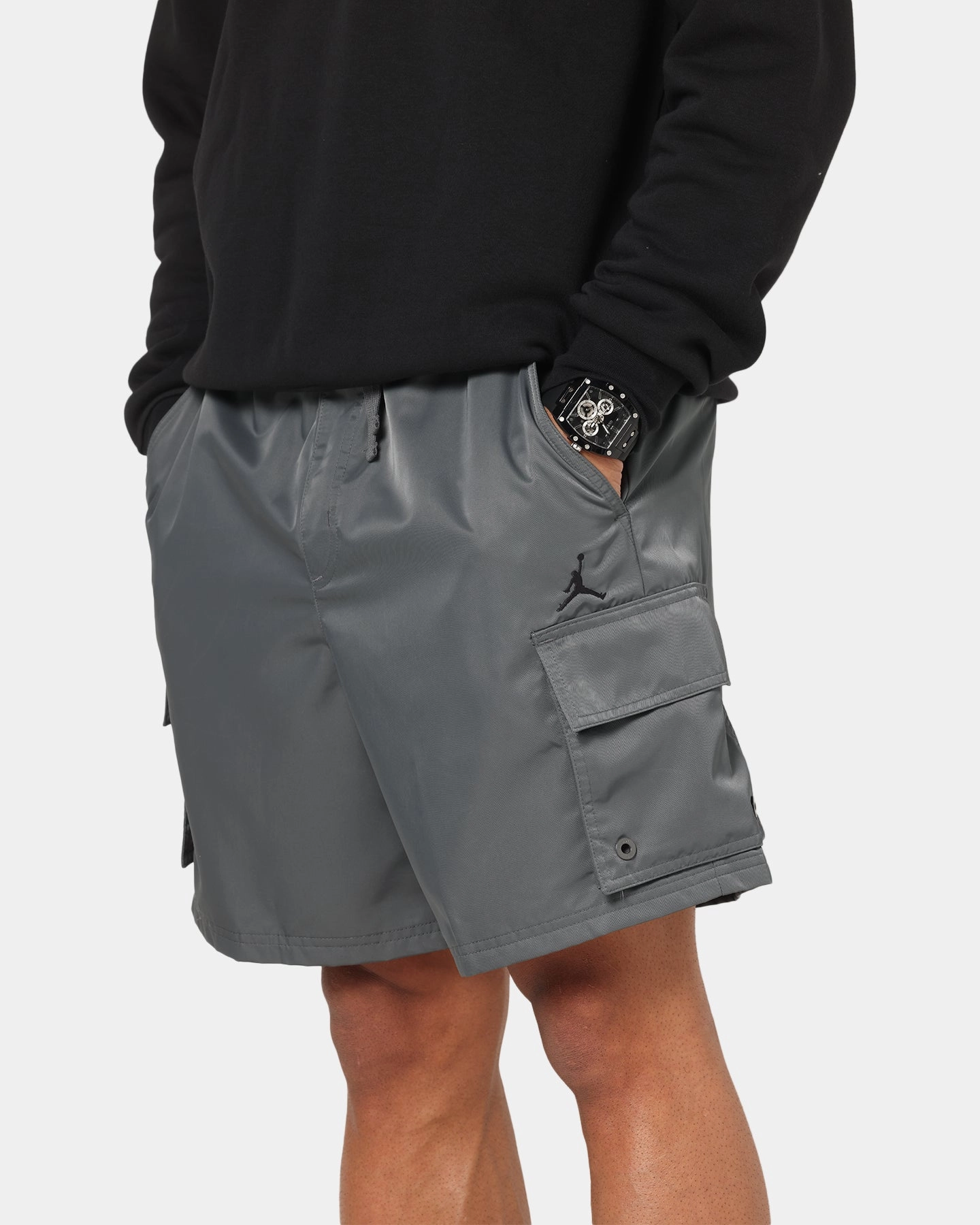 QuickAdjustStraps Jordan Brooklyn Cargo Shorts Iron Grey