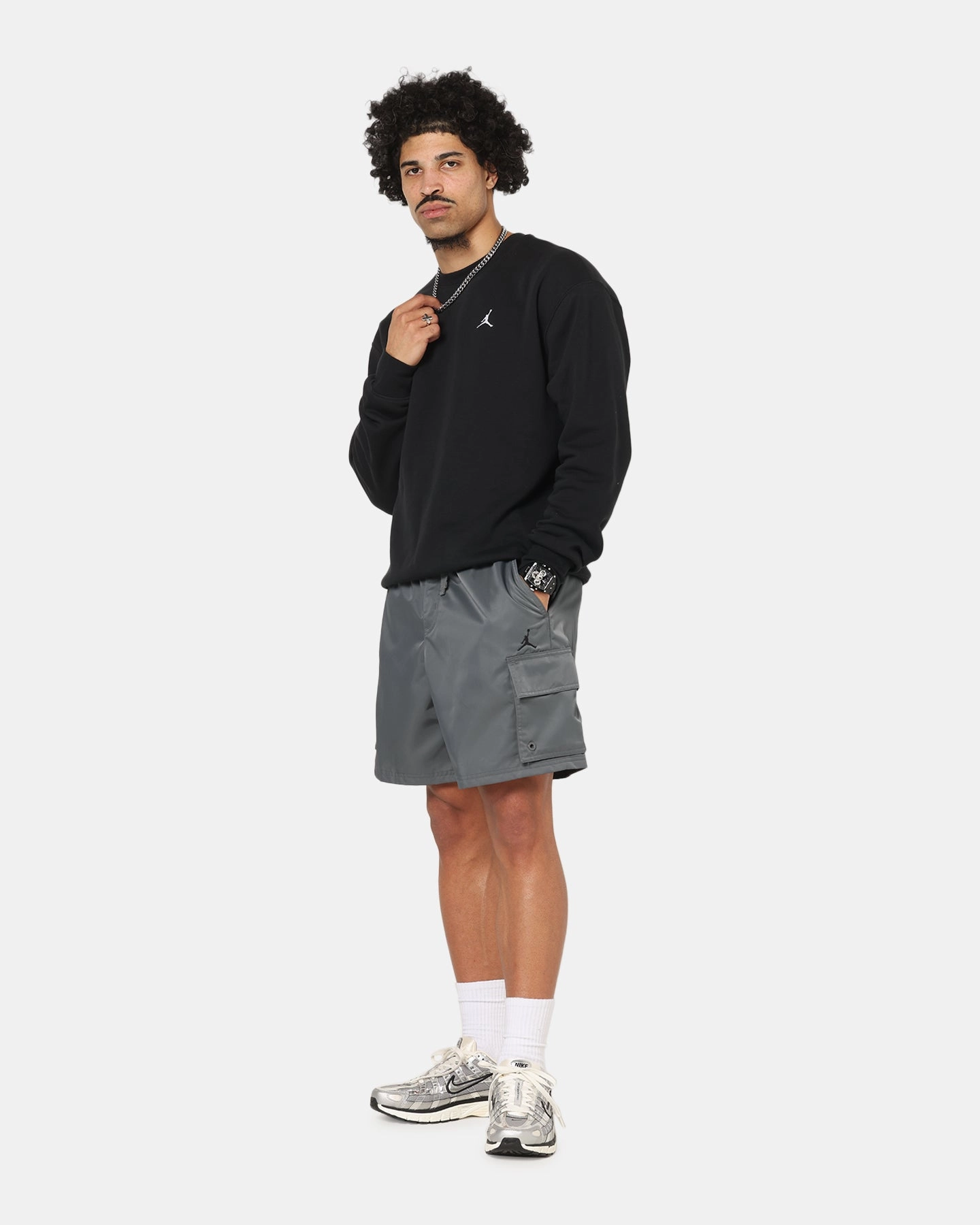 Breezy Fit Jordan Brooklyn Cargo Shorts Iron Grey