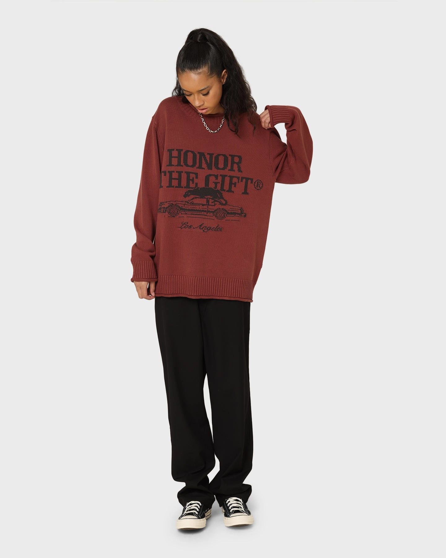 One Color Multi Layer Design Honor The Gift HTG Pack Sweater Hickory
