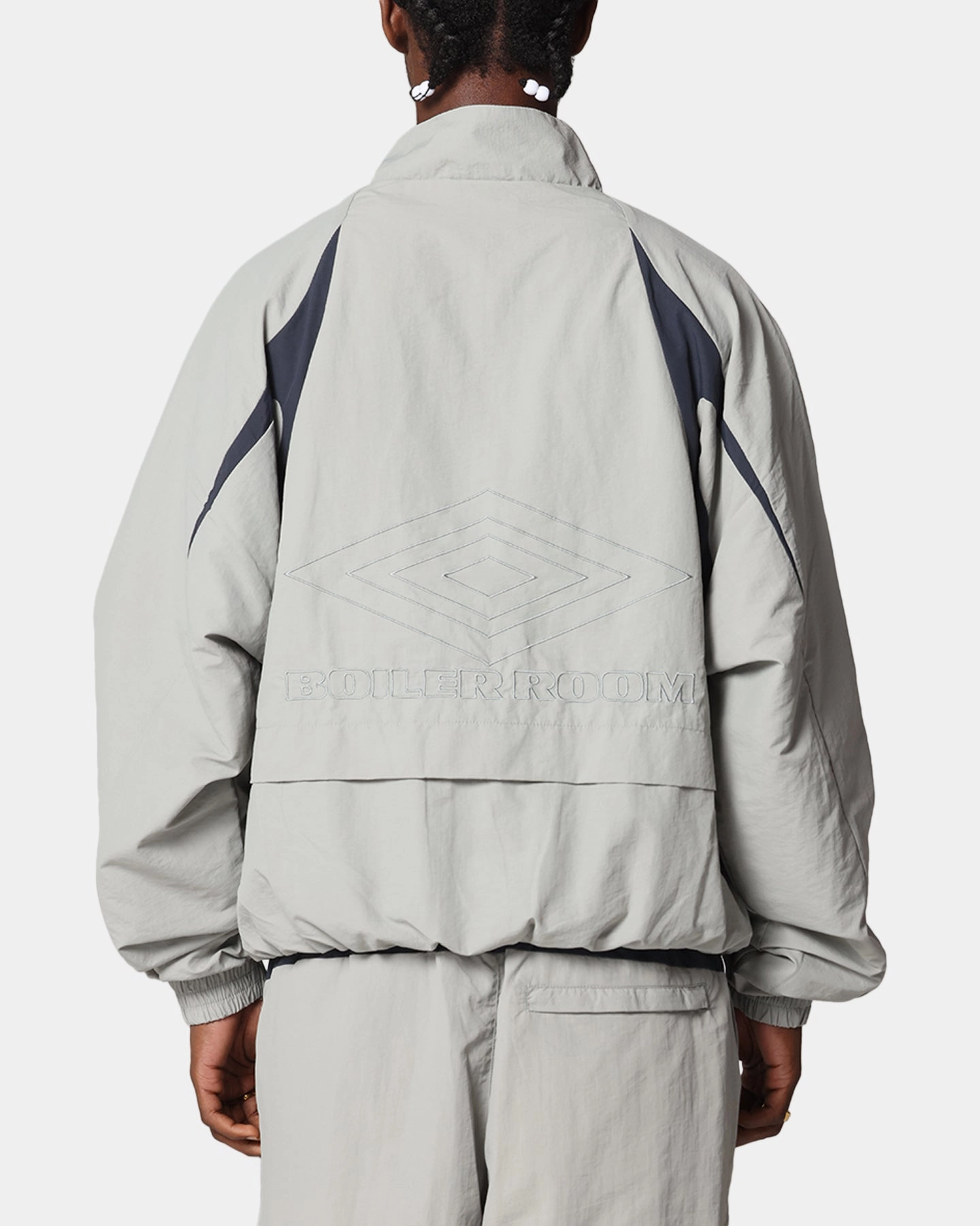 Adaptive Layering System Boiler Room X Umbro Shell Track Jacket Grey