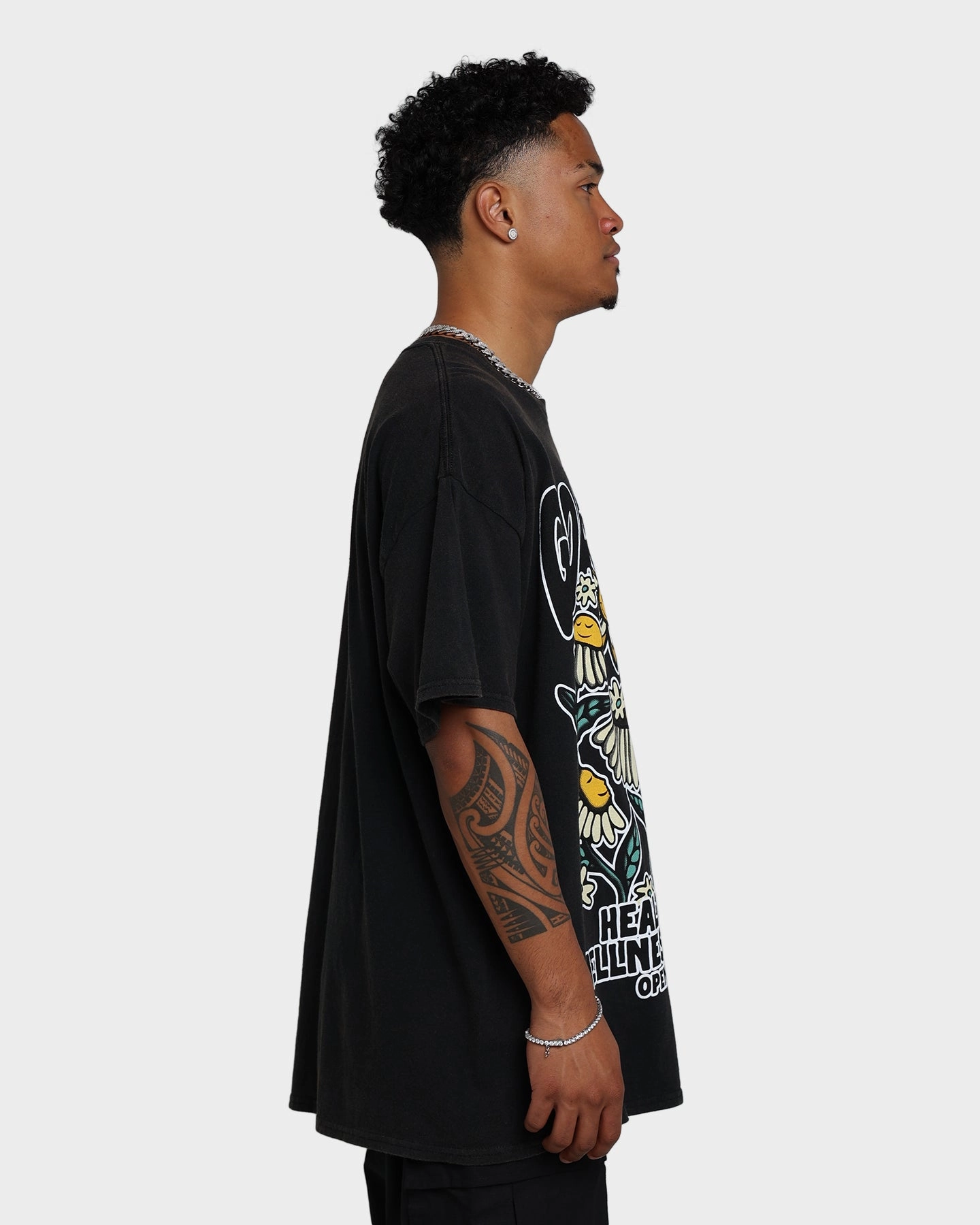 Relax Comfort Style School Uniform Goat Crew Heath And Wellness Vintage T-Shirt Black Wash