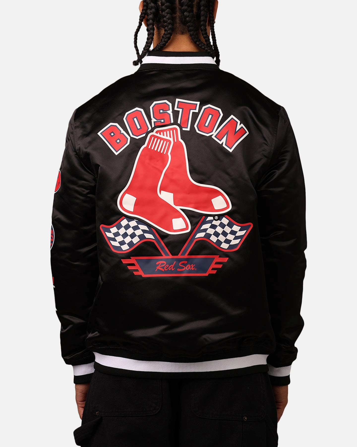 New Era Boston Red Sox 2024 Rally Drive Jacket Black/White Concentration Sleek Outerwear