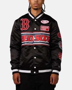 New Era Boston Red Sox 2024 Rally Drive Jacket Black/White Fade Resistant Dye