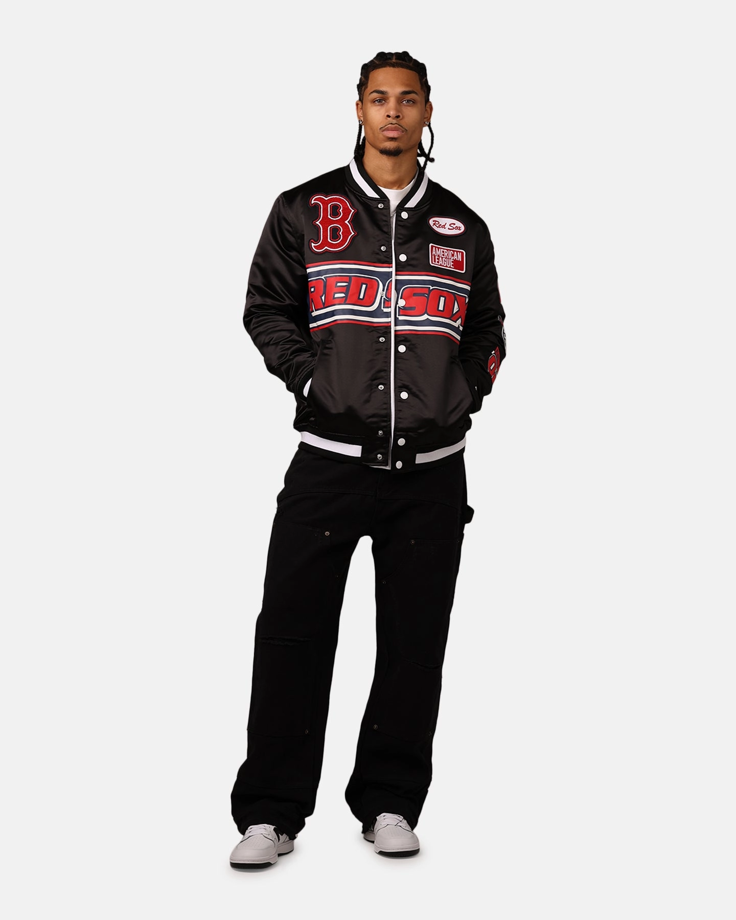 theater performance Souvenir New Era Boston Red Sox 2024 Rally Drive Jacket Black/White
