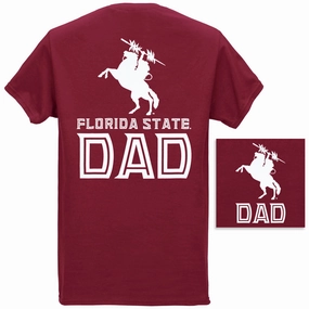 Ragz Men's Unconquered Silhouette Dad Design Short Sleeve T-shirt - Garnet Casual Must-Have Comfortable Touch