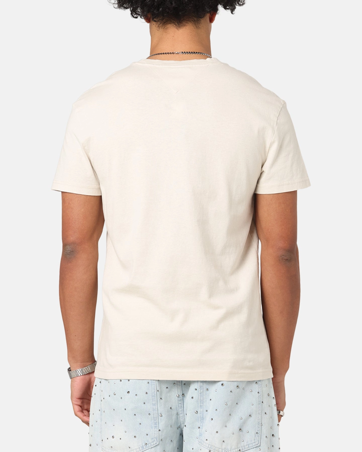Tommy Jeans Regular Paisley College T-Shirt Newsprint Flatlock stitching