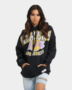 Mesh Backed Hood Hooded style Mitchell & Ness Los Angeles Lakers XL Invert Arch Vintage Hoodie Faded Black