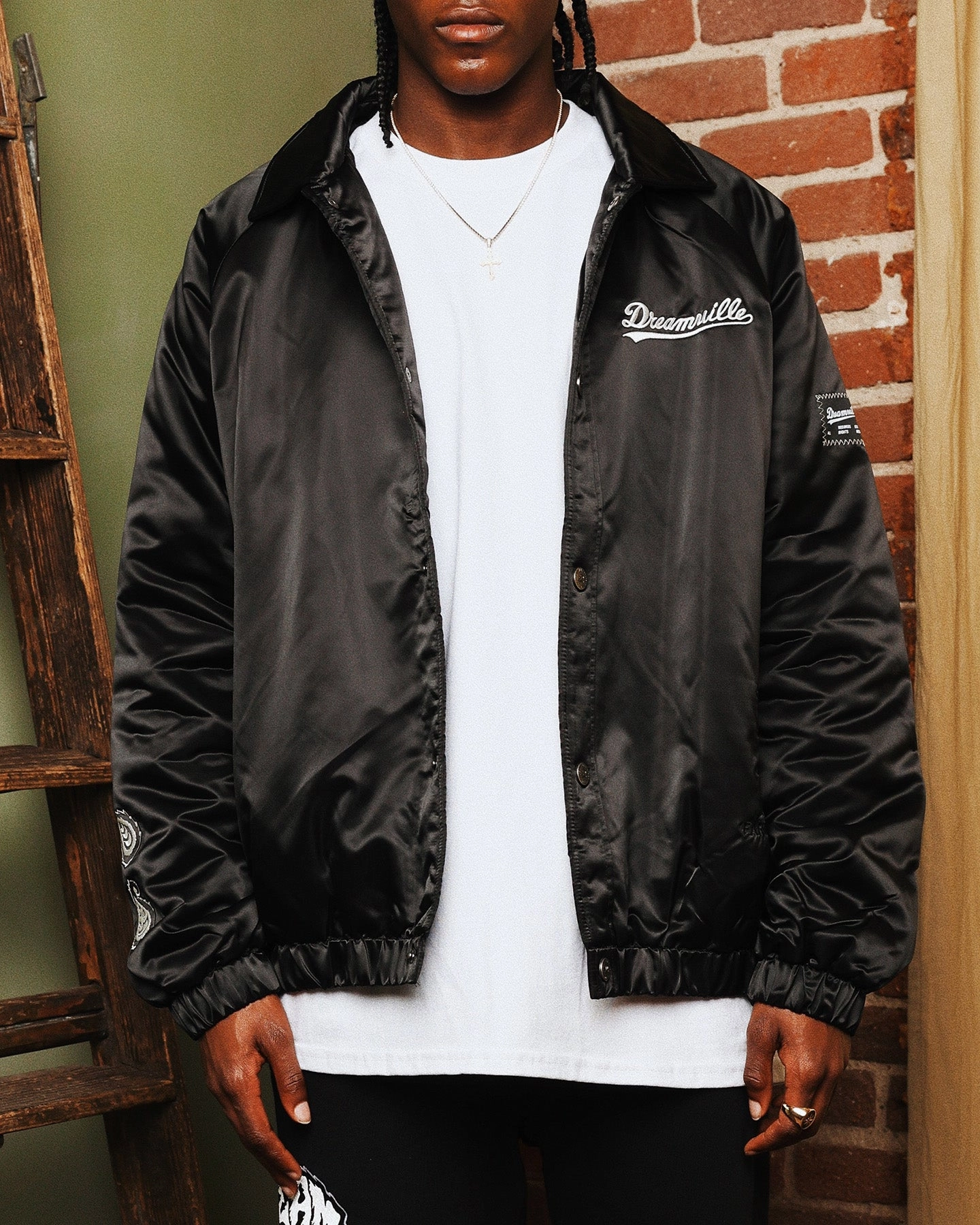 Aid Articulated Elbows Dreamville Dreamville Paisley Coach Jacket Black