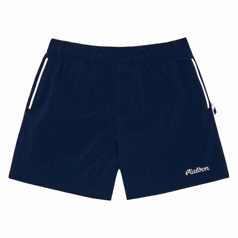 Malbon Riva Nylon Golf Shorts Navy - SS25 Men meditation wear