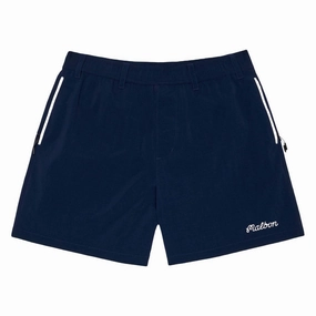 Malbon Riva Nylon Golf Shorts Navy - SS25 Men meditation wear