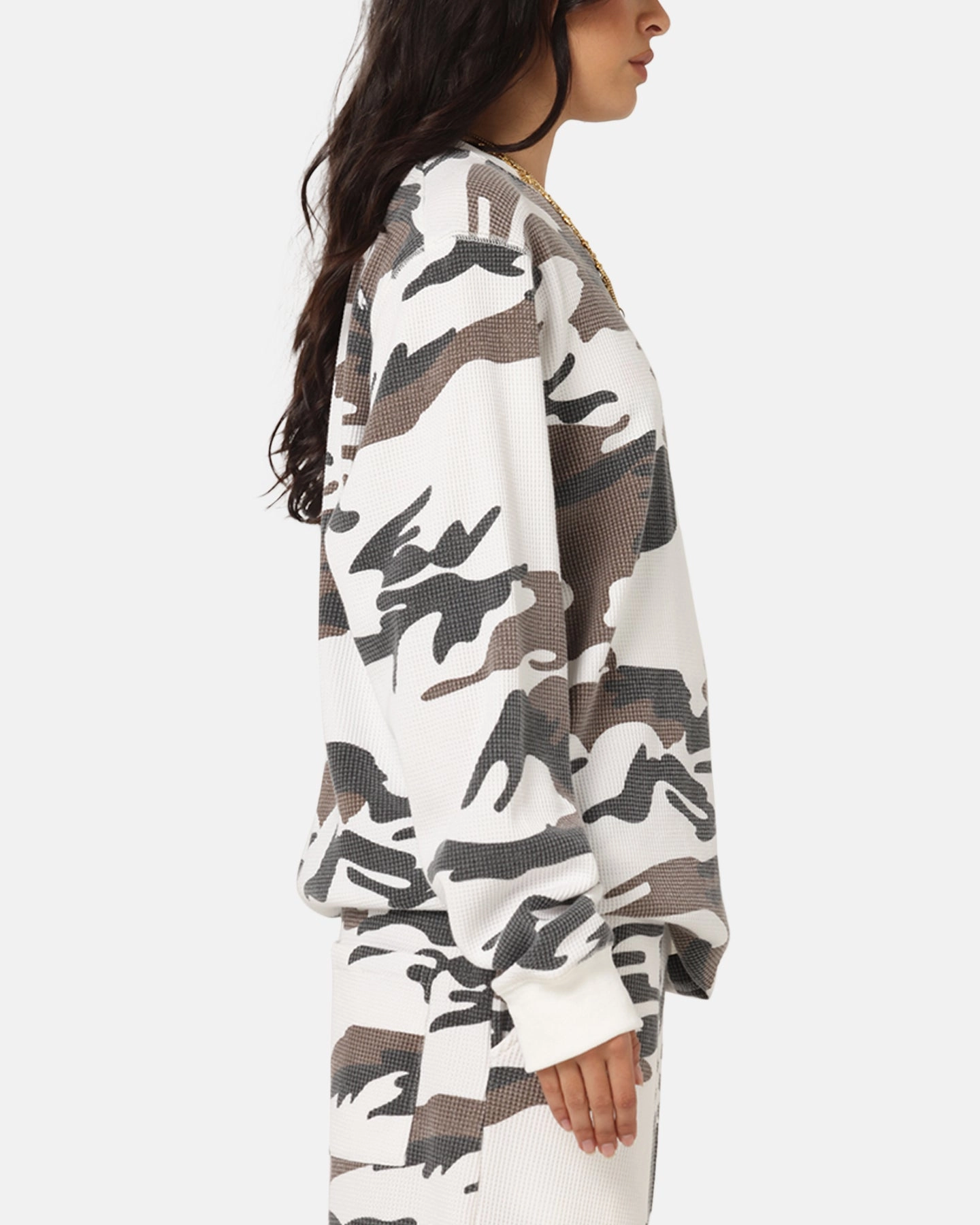 Unisex style XXIII Printed Thermal Long Sleeve T-Shirt Snow Camo