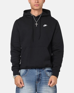 Nike Club Pullover Fleece Hoodie Black/Black/White Reliable