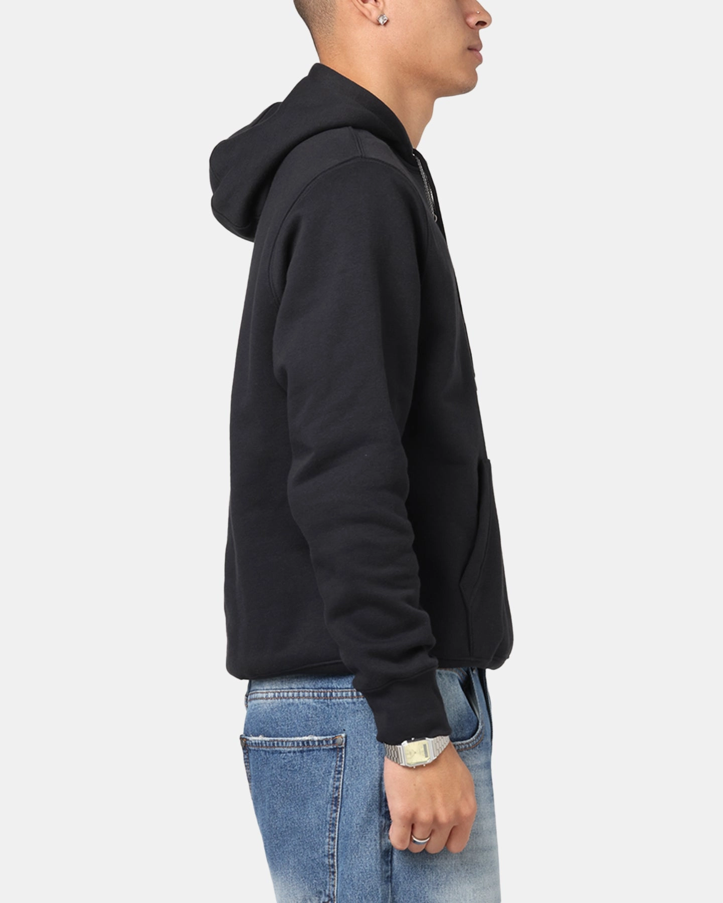 snowfield Nike Club Pullover Fleece Hoodie Black/Black/White
