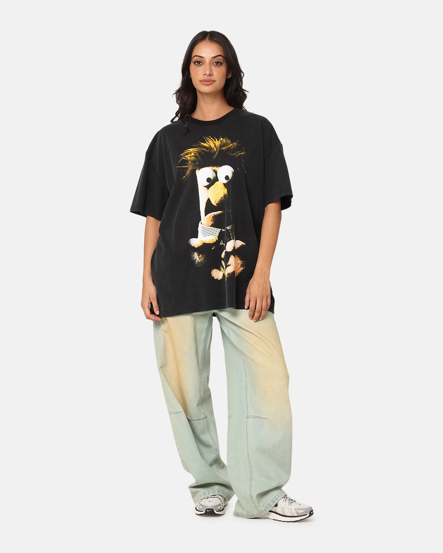 Fashion Layering American Thrift Disney The Muppets Beaker Heavy T-Shirt Vintage Black
