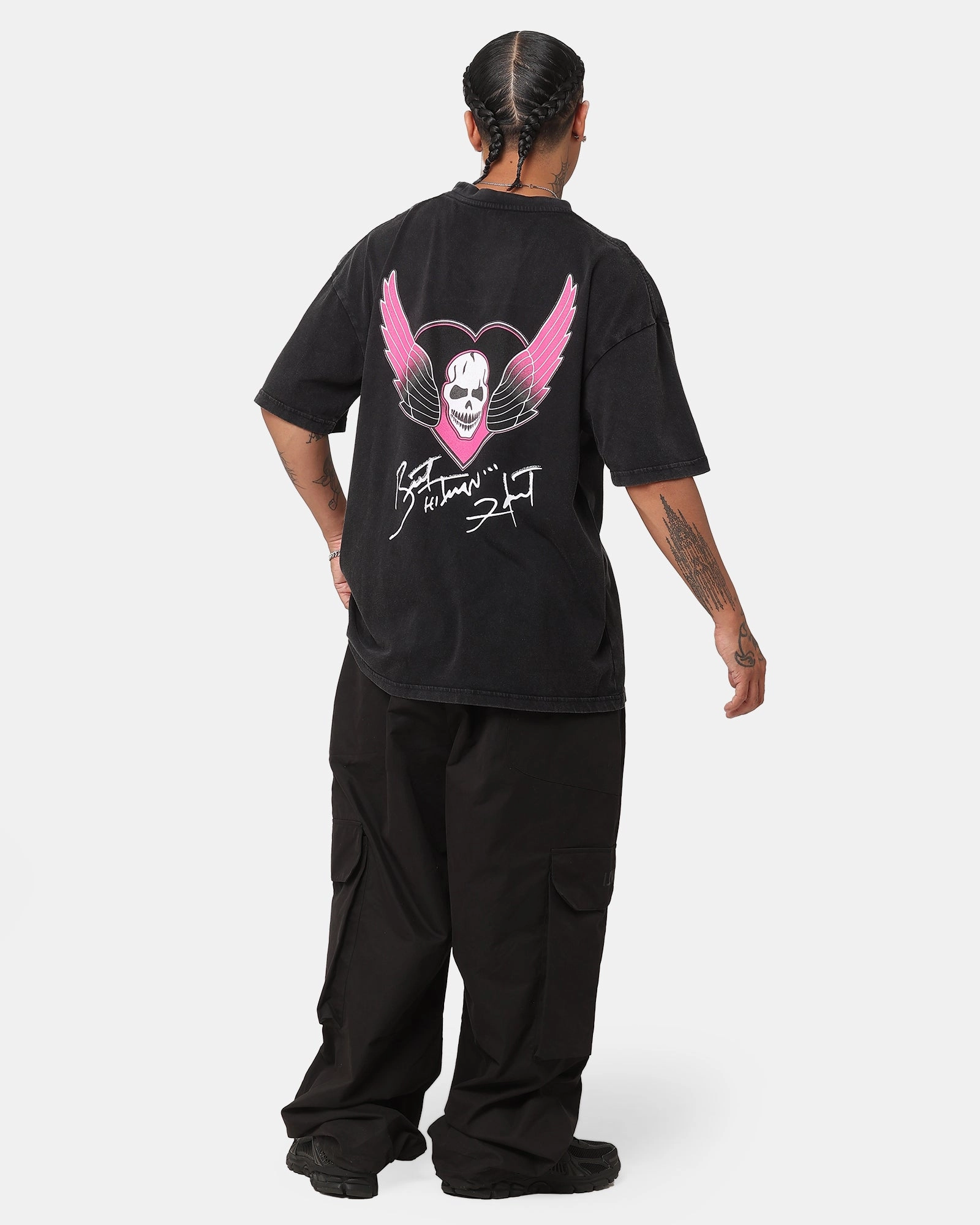 TaglessDesign Culture Kings X WWE Bret "The Hit Man" Hart Vintage T-Shirt Black Acidwash