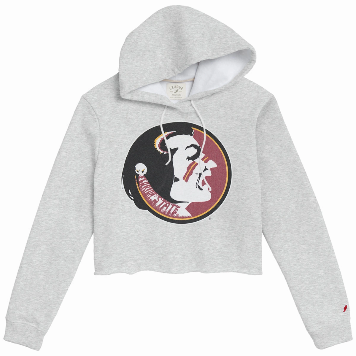 League Women's Vault Seminole Logo Cropped Hood - Ash mesh panels Productivity - increased