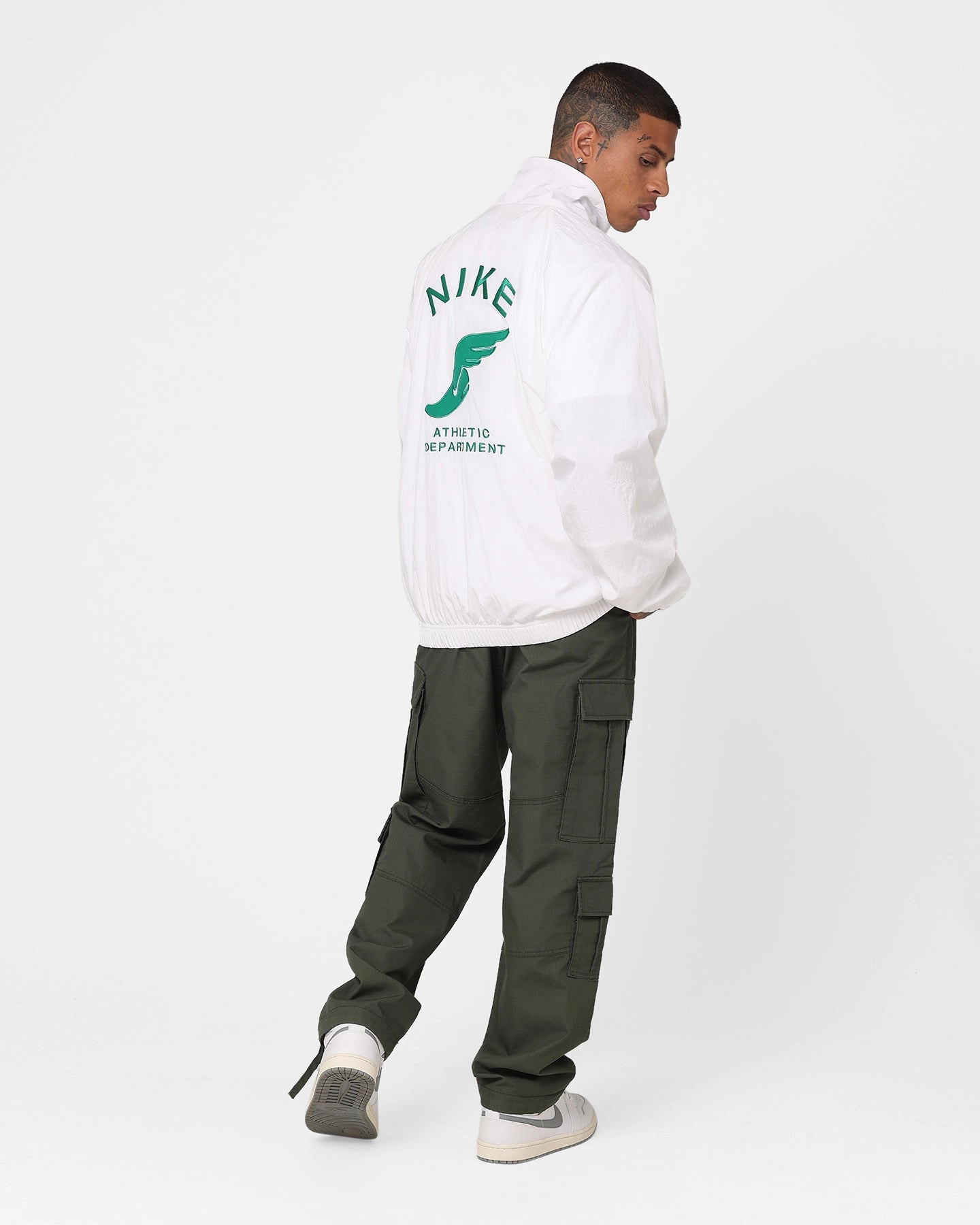 Nike Sportswear Woven Jacket White/Malachite Ergonomic Pattern