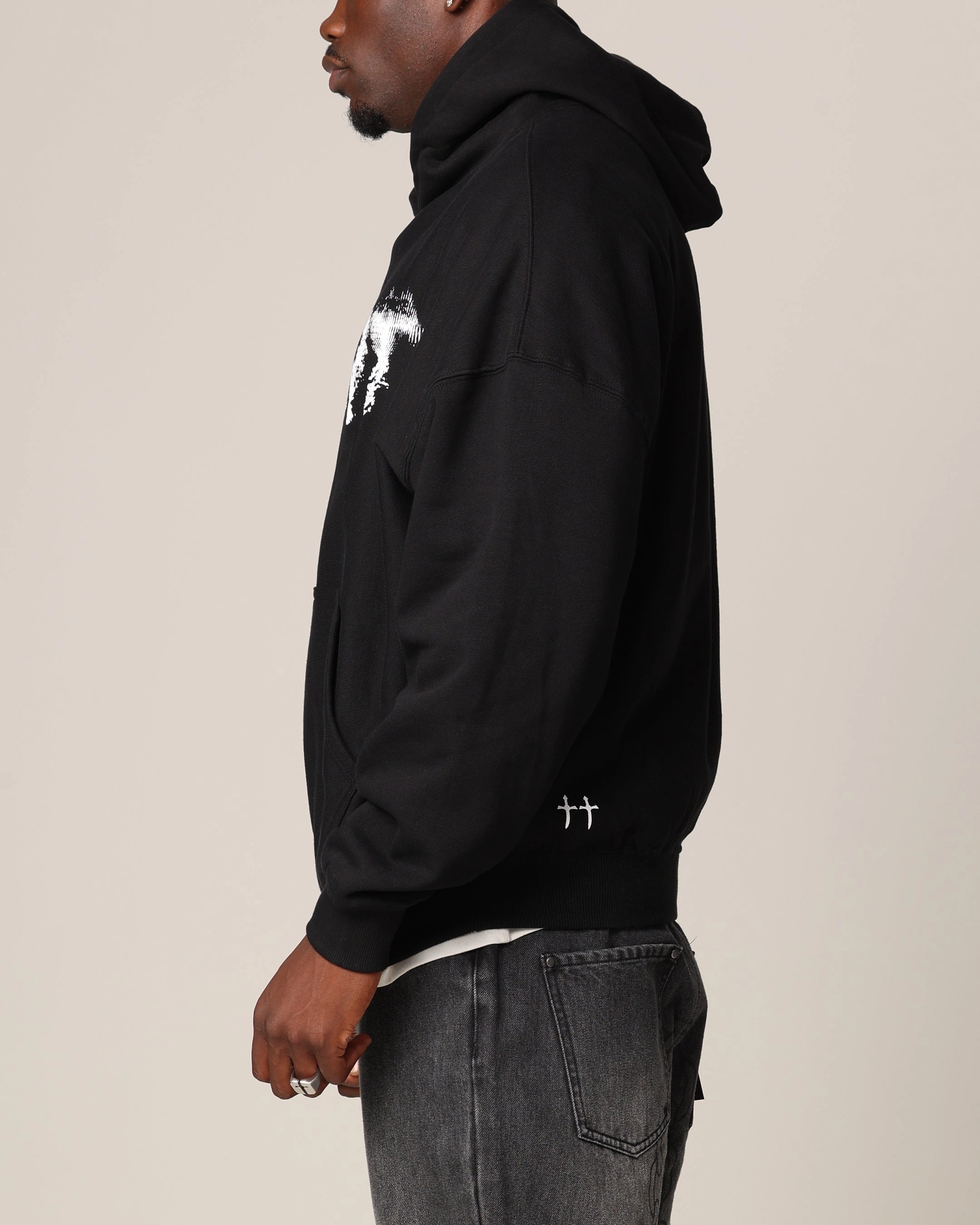 Saint Morta System Overload Hoodie Black CompressionFit Subtle
