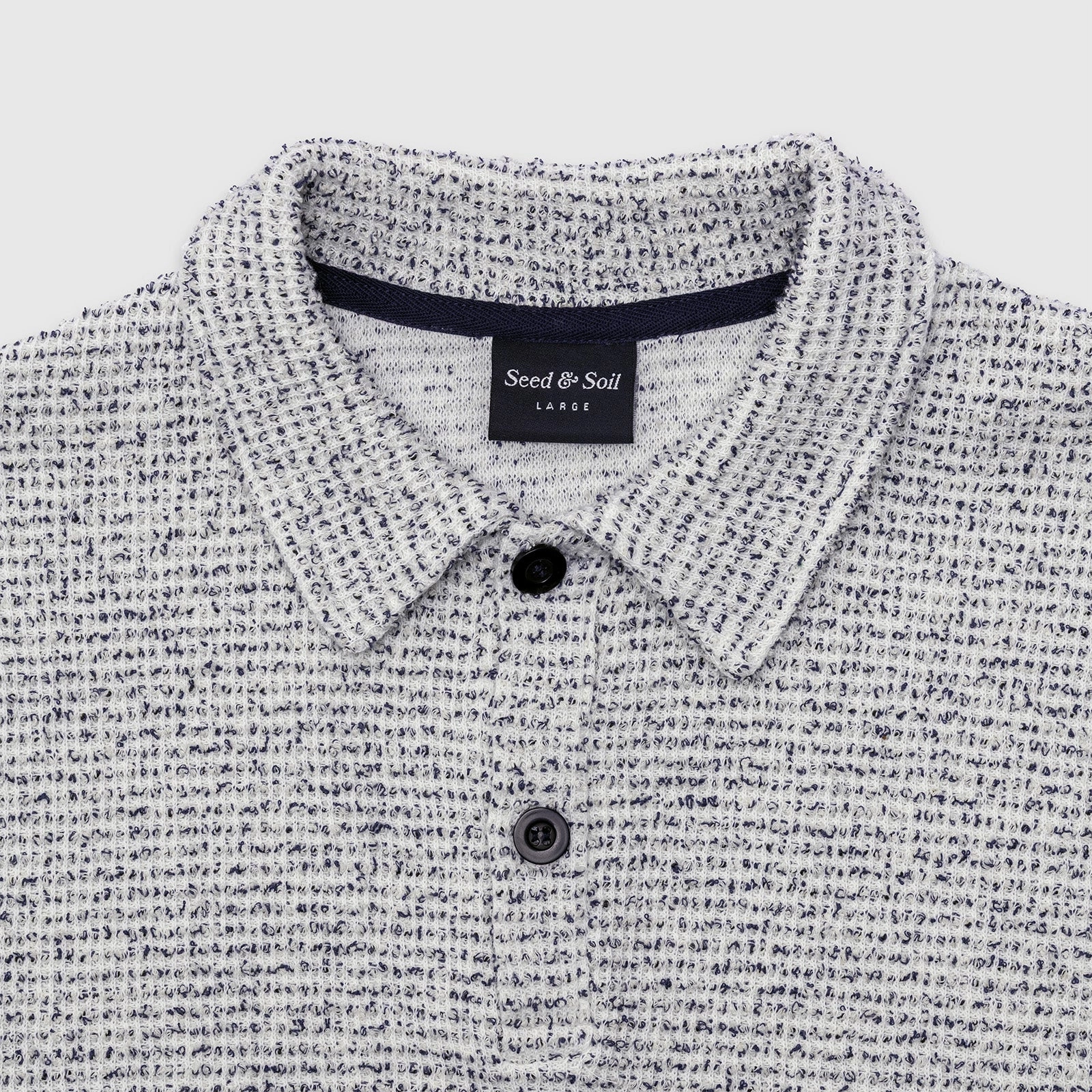 Seed & Soil Seeded Polo 'White/Navy' Polished Look Frictionless Inner Layer