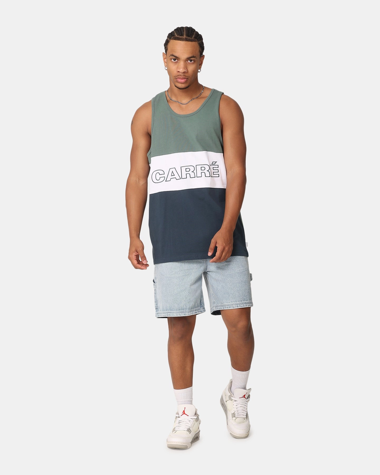 Carre Boost Panel Singlet Forest Green Timeless Appeal Organic Cotton Construction