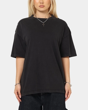 Culture Kings Standard Drop Shoulder T-Shirt Black Acidwash ComfortOptimizedConstruction