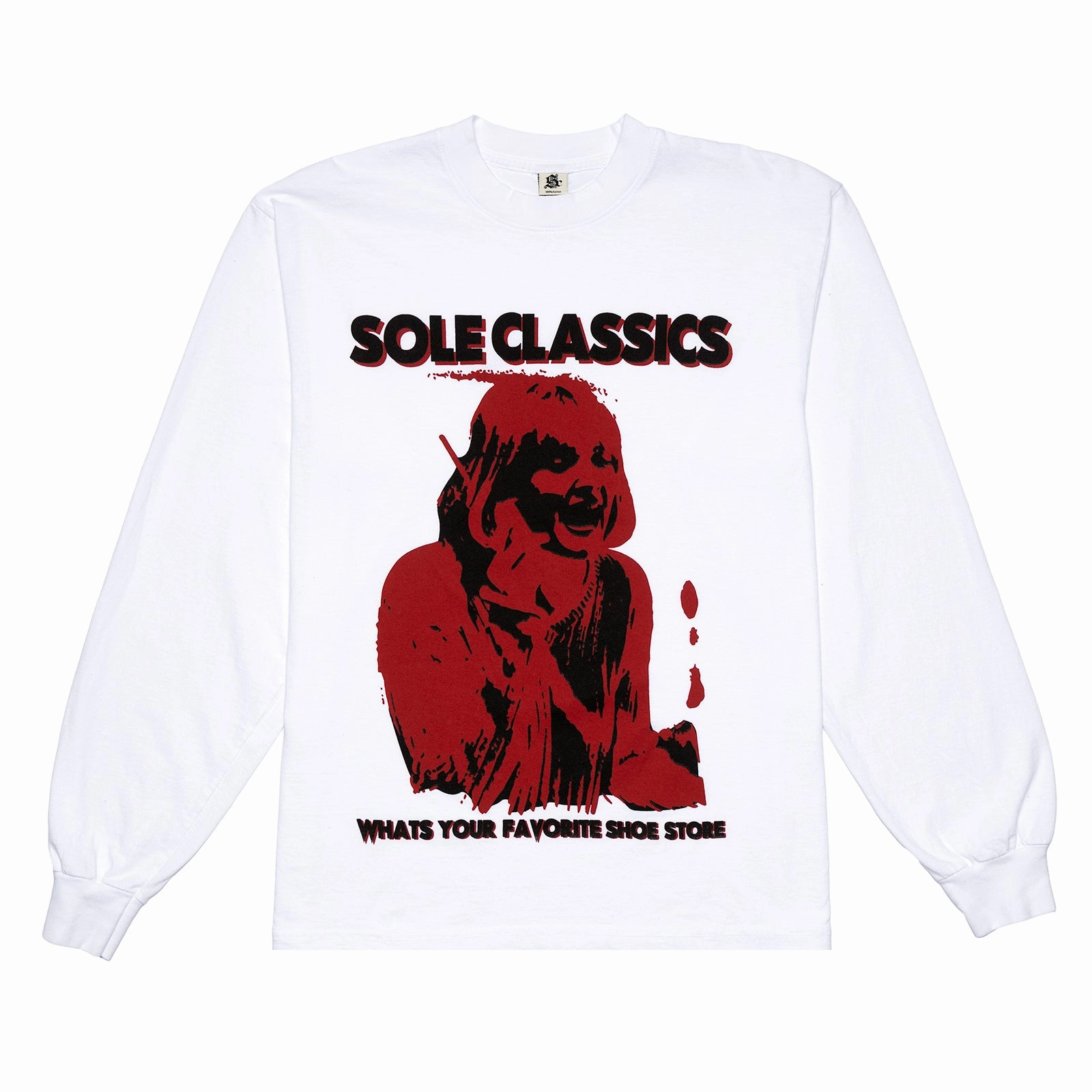 Sole Classics Favorite Shoe Store Long Sleeve T-shirt 'White' Sporty Chic