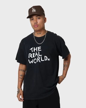 American Thrift X MTV The Real World Vintage T-Shirt Black Wash Perfect Layer
