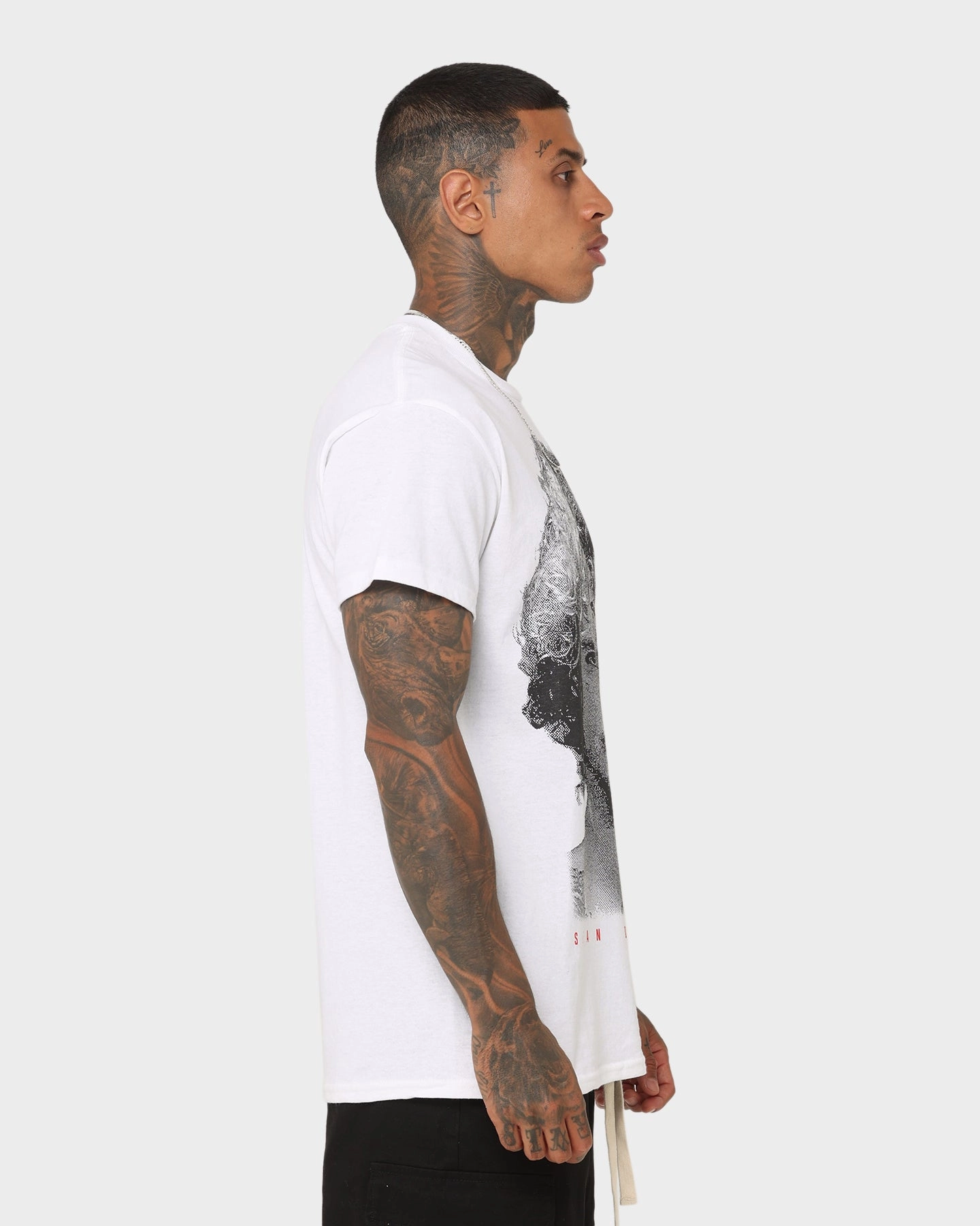 Men's masculinity UFC By Goat Crew Sean O'Malley Face T-Shirt White