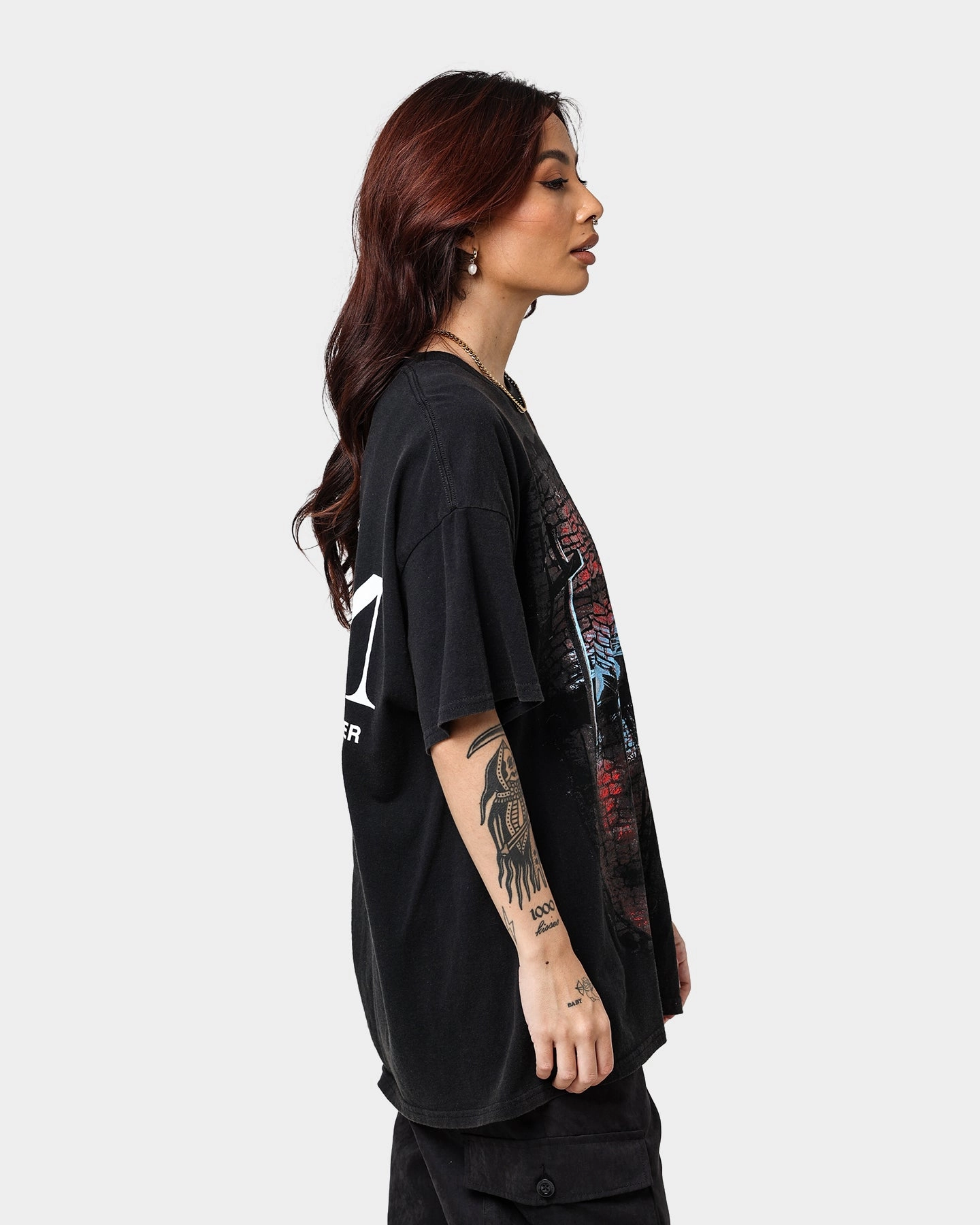American Thrift X The Nun The Nun Face Vintage T-Shirt Black Wash Ultimate Wear