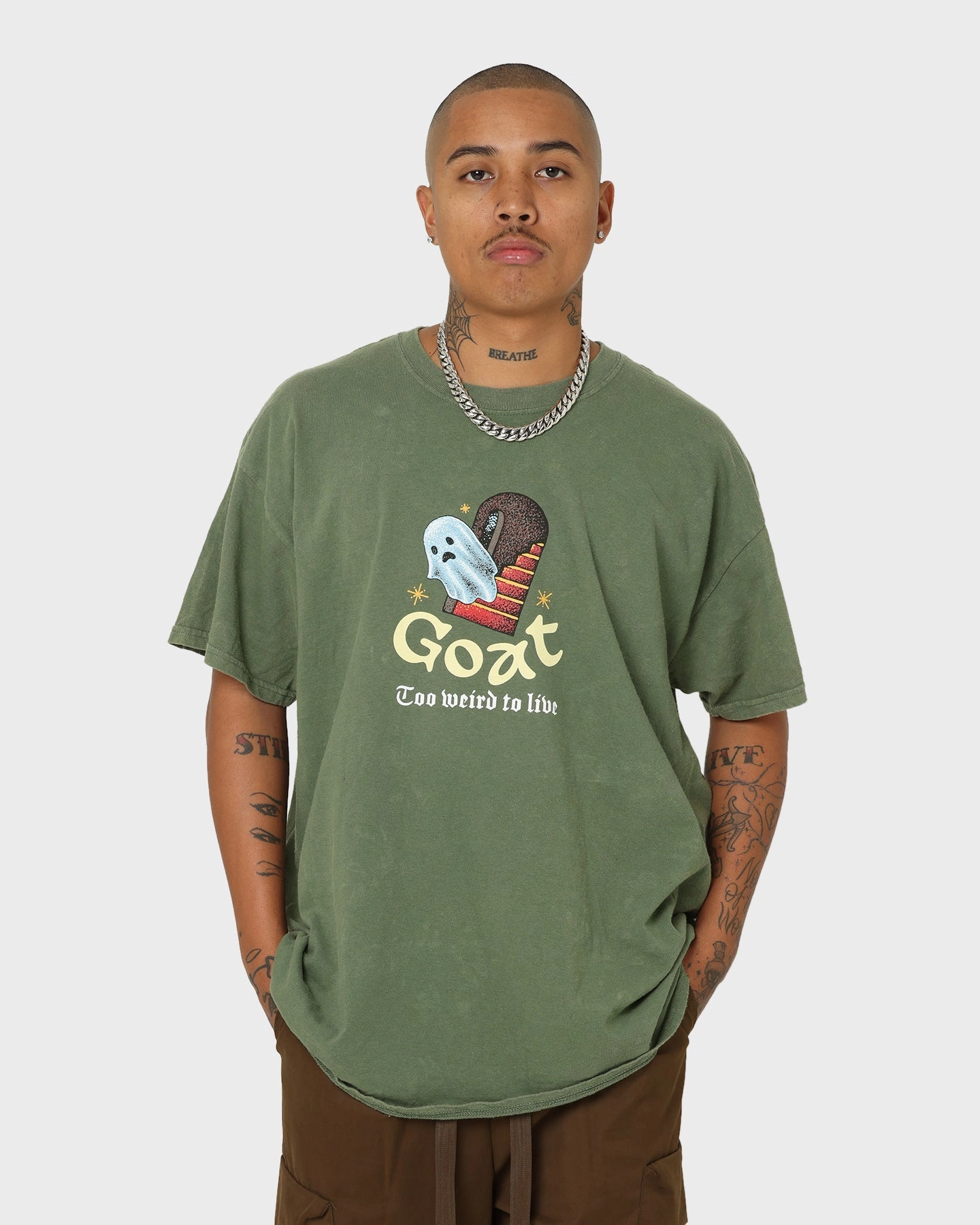 Goat Crew Too Weird To Live Vintage T-Shirt Military Functional Wearable