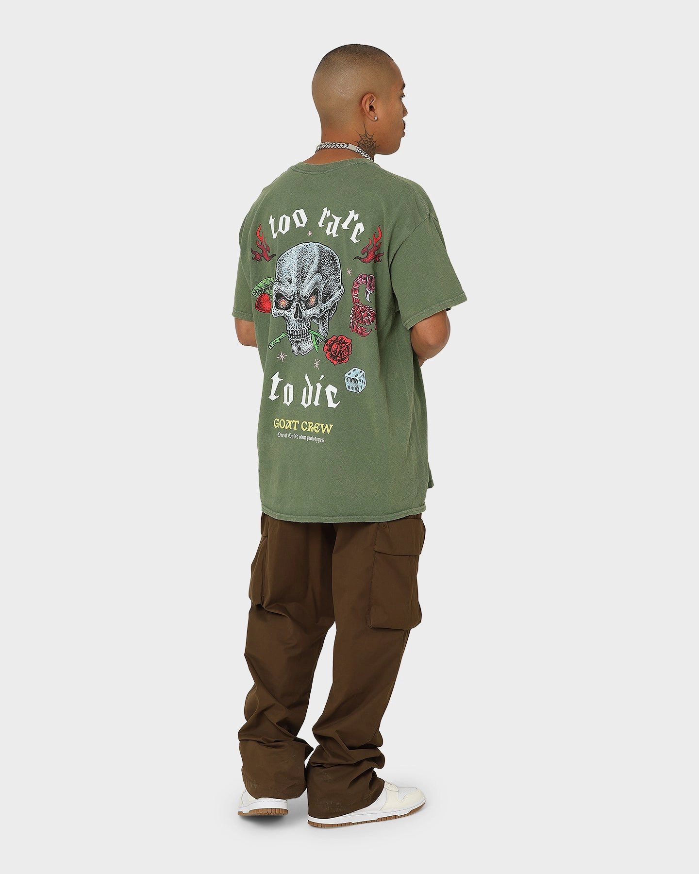 Goat Crew Too Weird To Live Vintage T-Shirt Military Lightweight Look SoftenedTexturedWeave