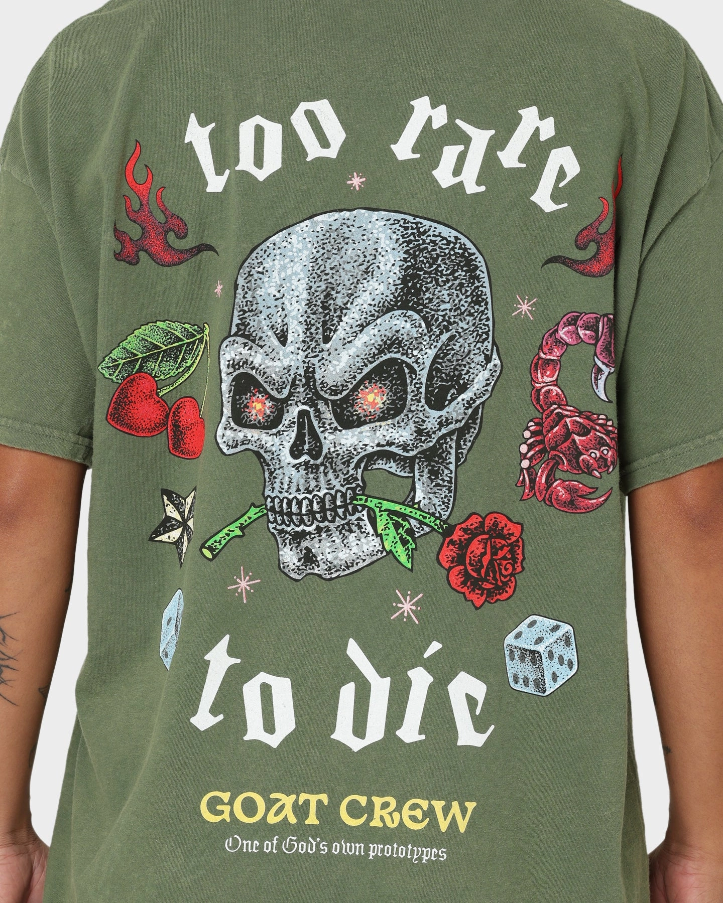 Goat Crew Too Weird To Live Vintage T-Shirt Military Comfortable And Versatile Basic Wardrobe Piece