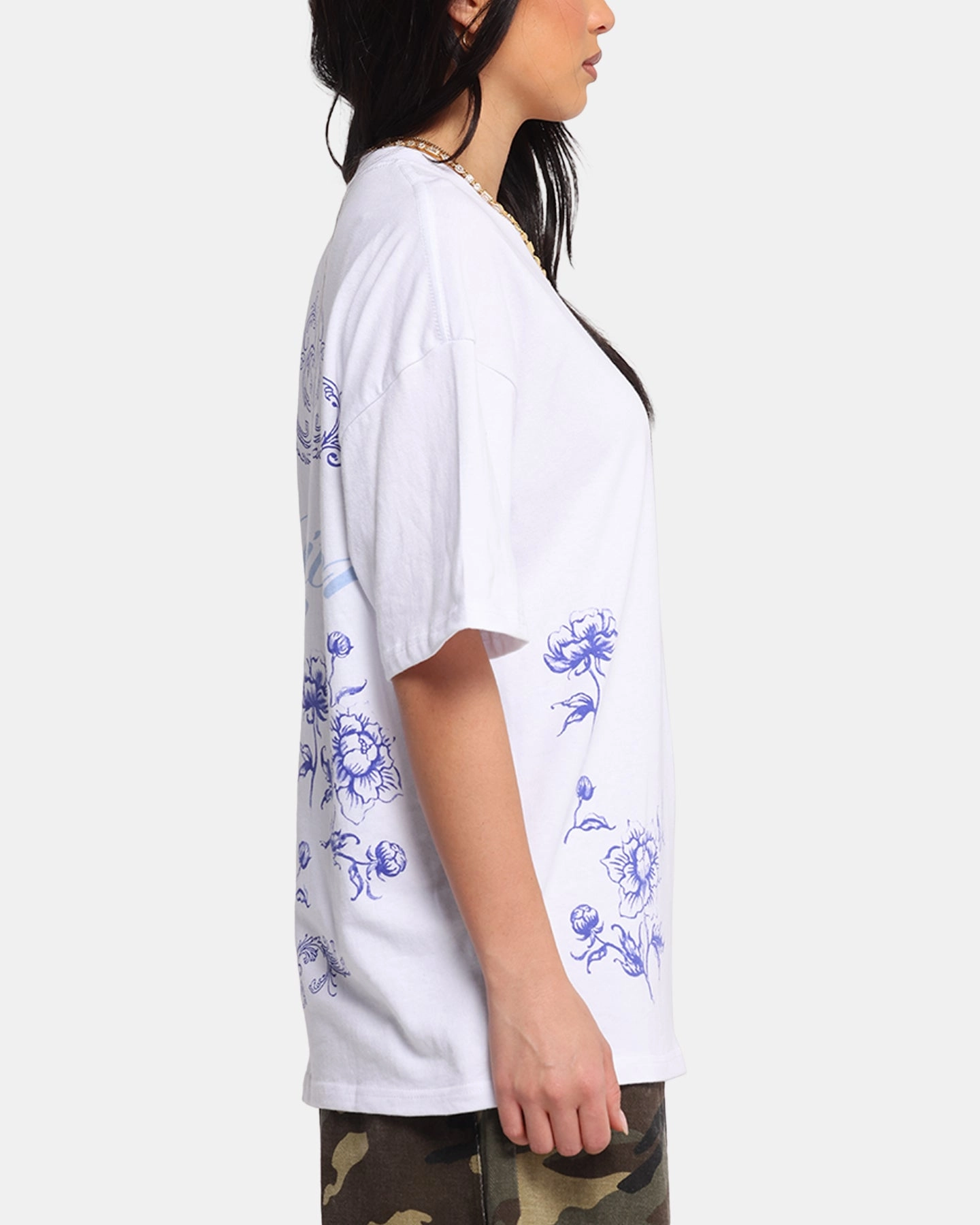 Street Comfort Basic Top Loiter Fine China T-Shirt White