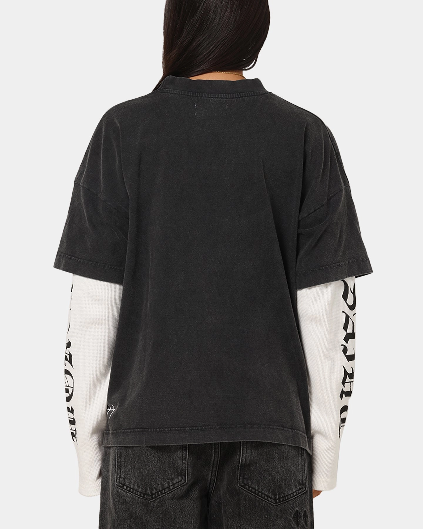 Anti Pilling Surface Printed design Saint Morta Kingdomcome Long Sleeve T-Shirt Vintage Black