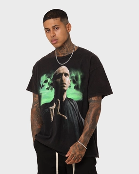 Outdoor Leisure Look American Thrift X Harry Potter Dark Arts Vintage T-Shirt Black Wash