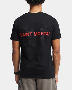 Wrinkle Resistant Material ethical Saint Morta Memoriam Lafayette T-Shirt Black