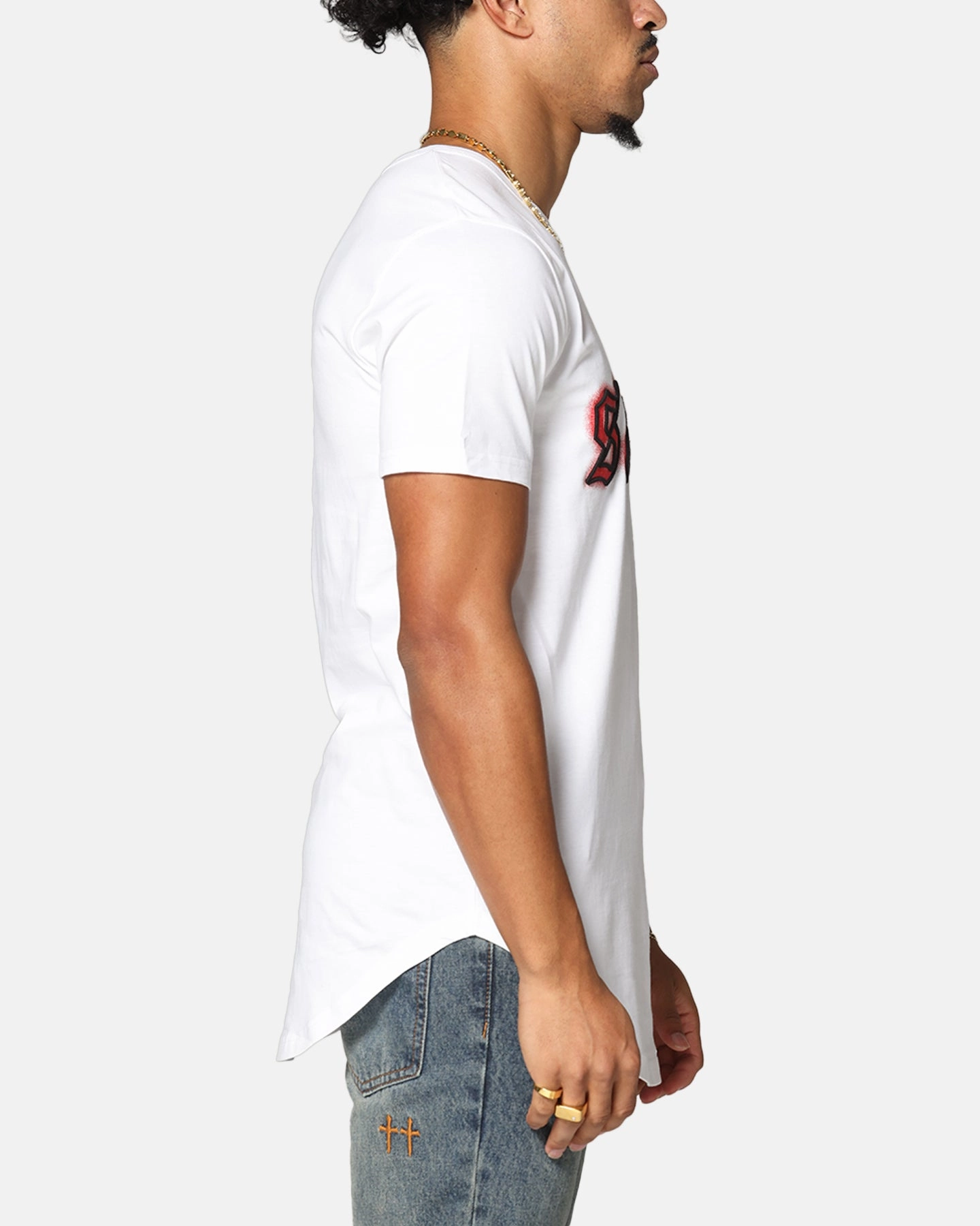 Saint Morta Cambronne El Duplo SS Tee White/Red Trendy Style