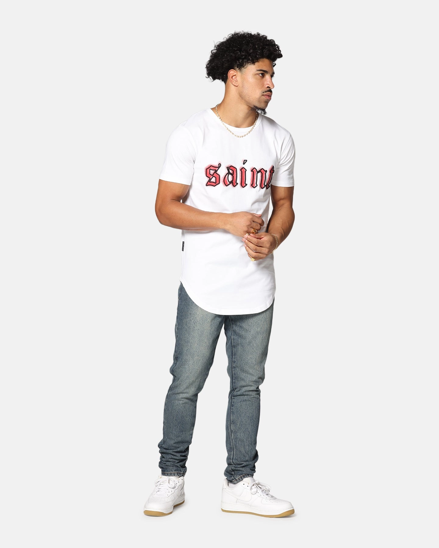 Saint Morta Cambronne El Duplo SS Tee White/Red Relax Outfit Lightweight Wear