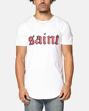 Saint Morta Cambronne El Duplo SS Tee White/Red Casual Statement Relaxed Comfort Look