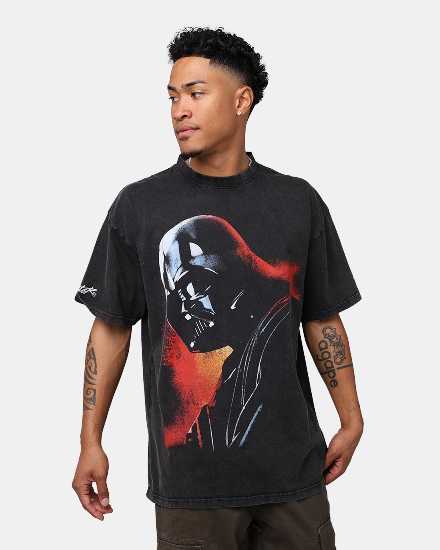 Stylish Casual Airflow Ventilation Design Star Wars Darth Vader T-Shirt Charcoal