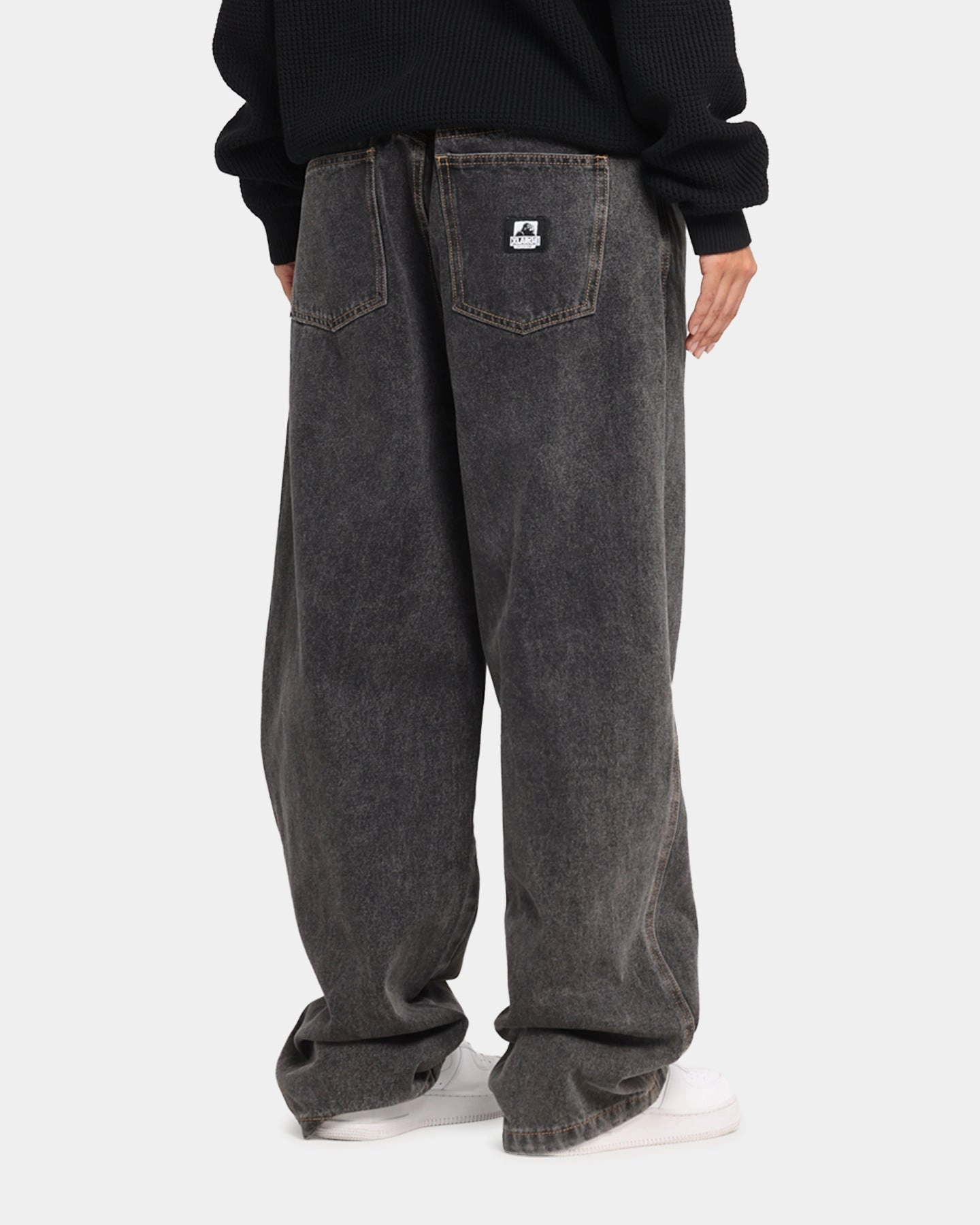 Shopping Day Vibrant Slim Smooth X-Large Baggy Bull Denim 91 Pants Washed Black