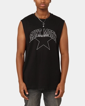 Saint Morta College Star Oversized Muscle T-Shirt Black Casual Outfit Cool Comfort