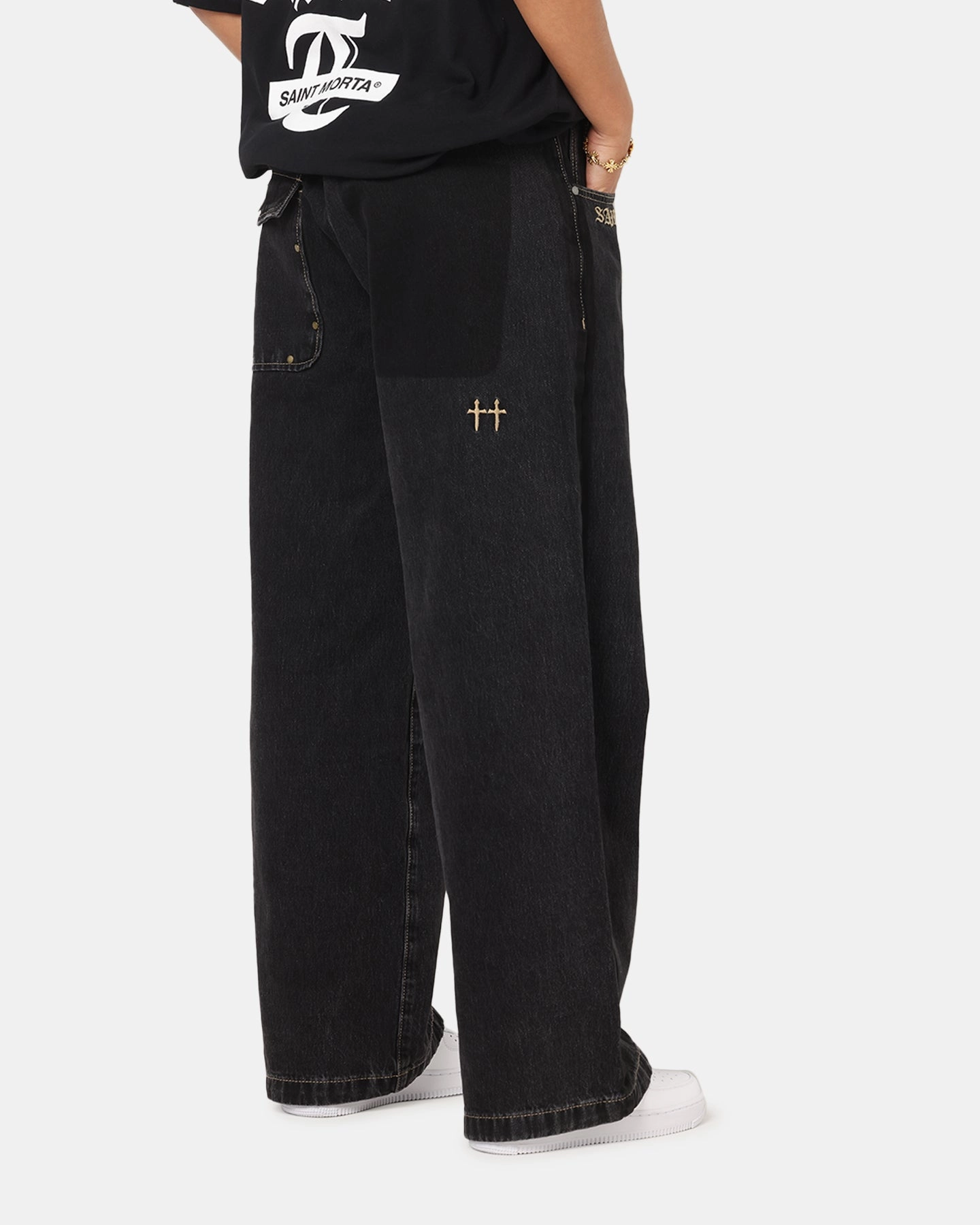 Stretch Enhanced Mobility All Round Wear Saint Morta Amplus Rodeo Drive Recon Jeans Black Shadow