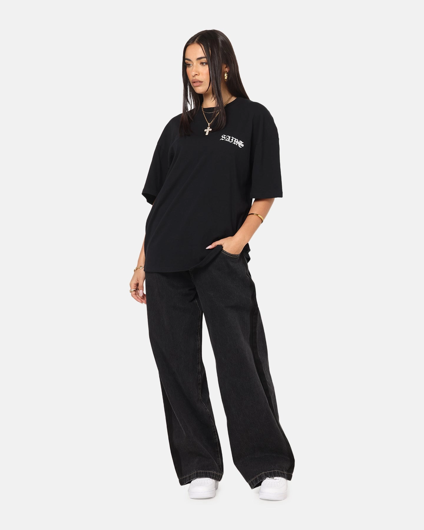 Spring Mood Party Look Classic Simple Wear Saint Morta Amplus Rodeo Drive Recon Jeans Black Shadow