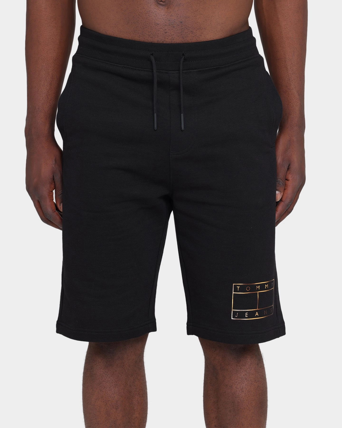 Tommy Jeans Aus Flag Shorts Black Metallic accents overalls