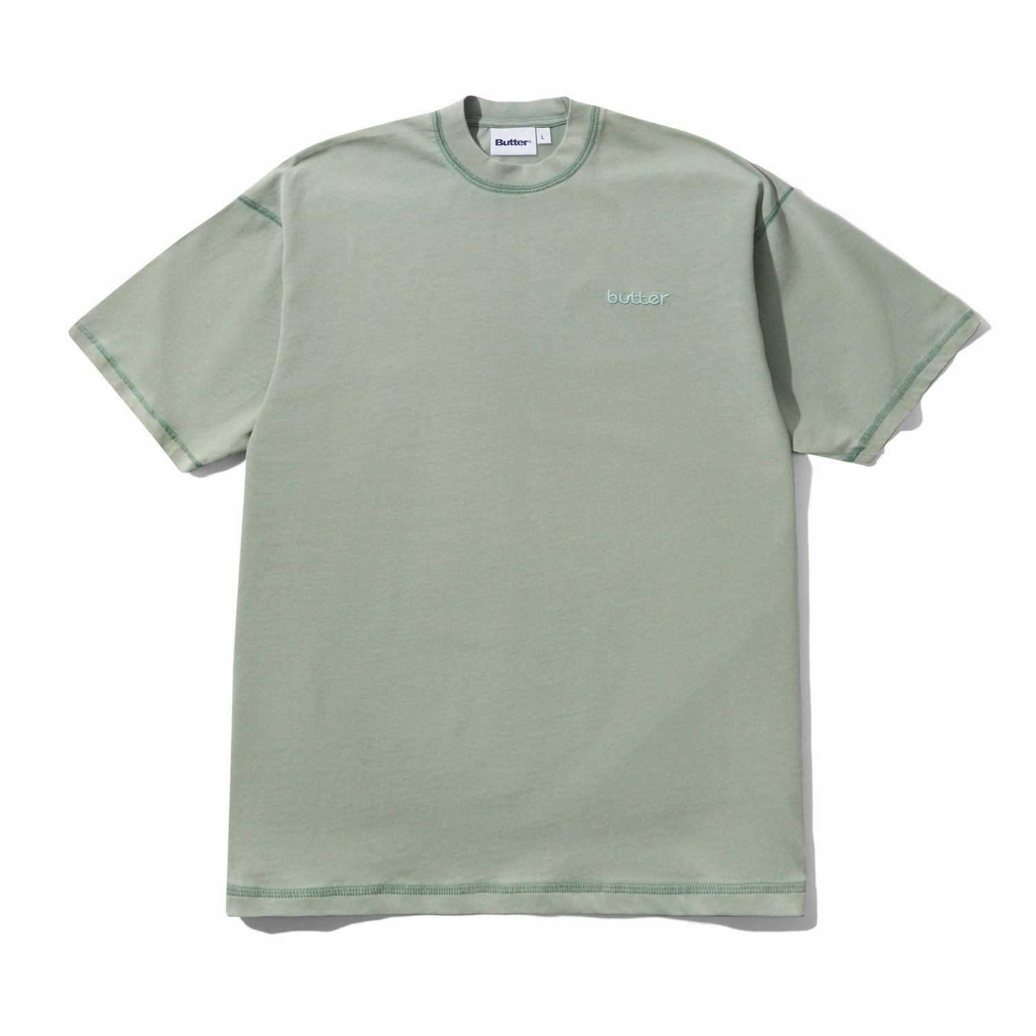 Low Impact Dye Urban Fashion Look Butter Goods Alpine Tee 'Dull Mint'