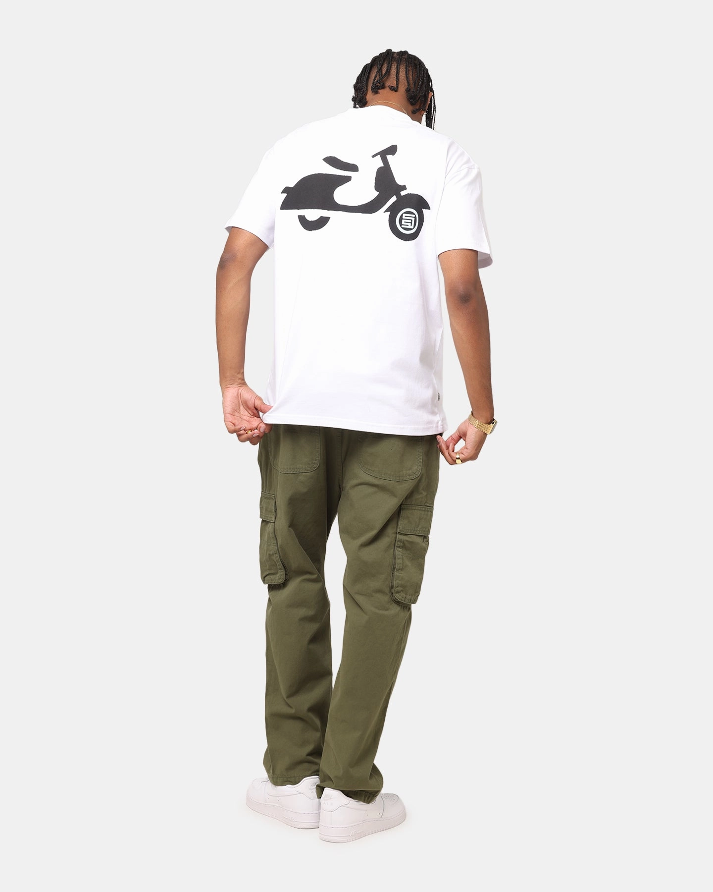S Double Ultra Glide T-Shirt White Casual Outfit