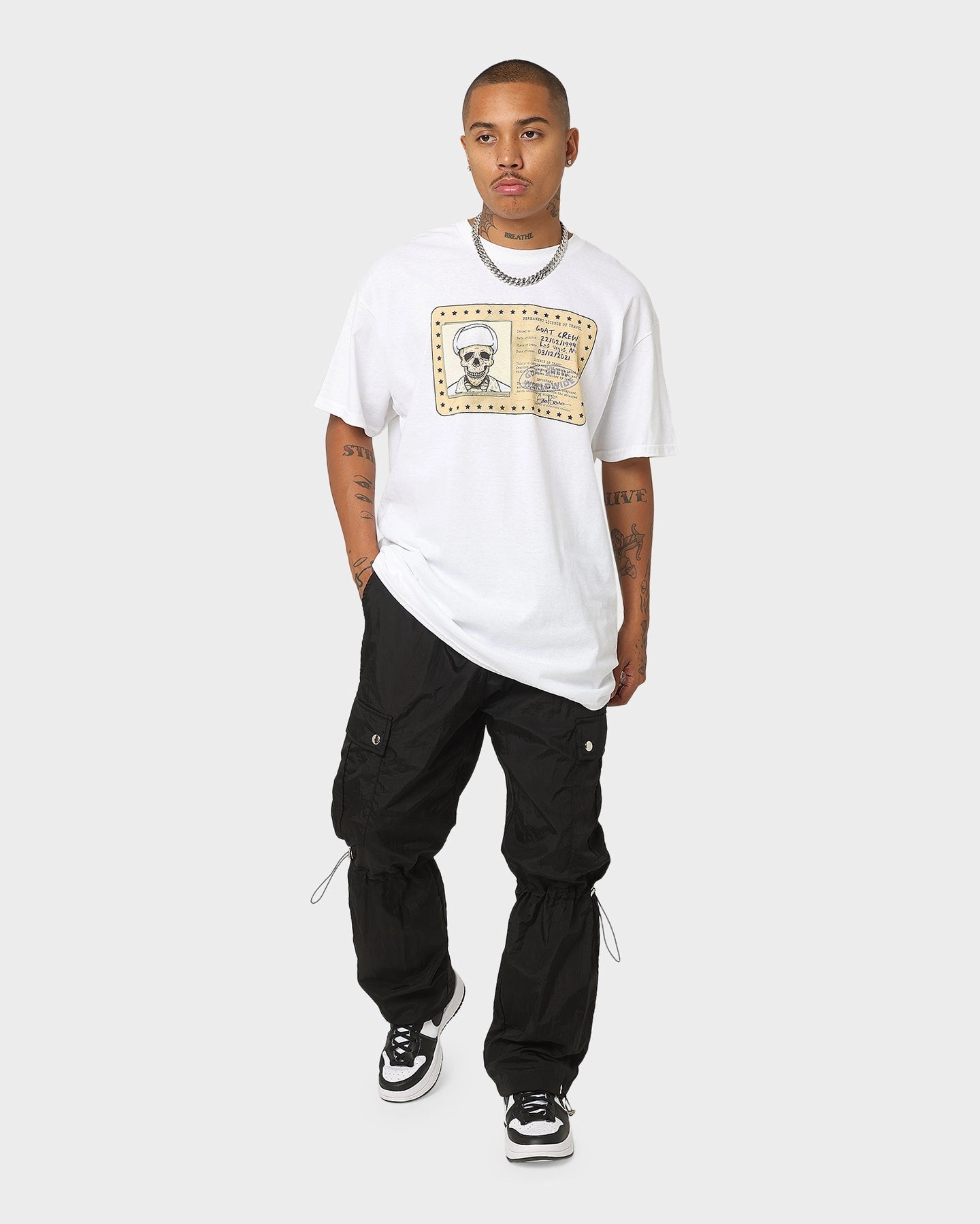 Trendy Top Easter Goat Crew License Vintage T-Shirt White