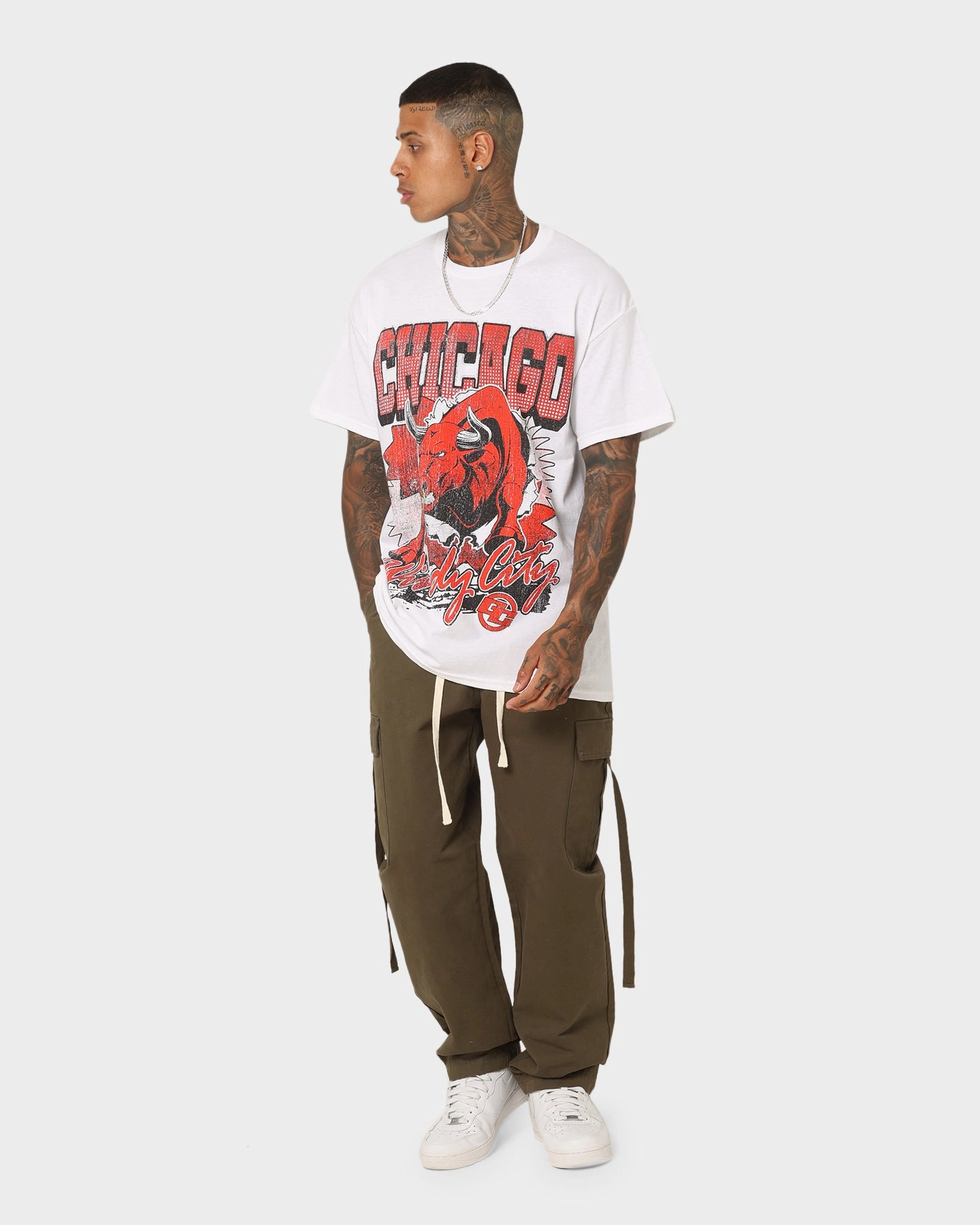 Goat Crew Raging Bull T-Shirt White Sports Apparel