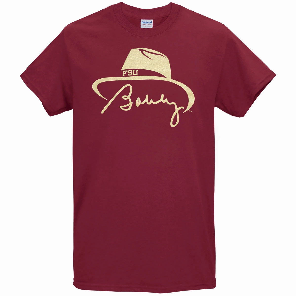 Ragz Adult/Unisex Bobby Bowden Hat Design Short Sleeve T-shirt - Garnet Spandex Enhanced Elasticity Easy Style